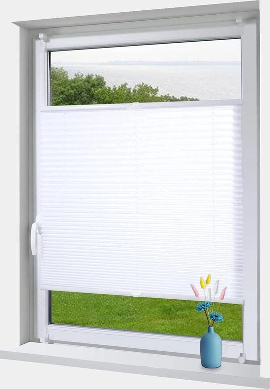 Raccordo plissé per tende senza perforazione trasparente Crushed optics per finestre e porte Easyfix bianco 65x200cm