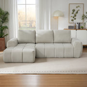 Divano Angolare in Tessuto con Cuscini Rimovibili ¨C MINIMAL ¨C Velluto, L-Shape