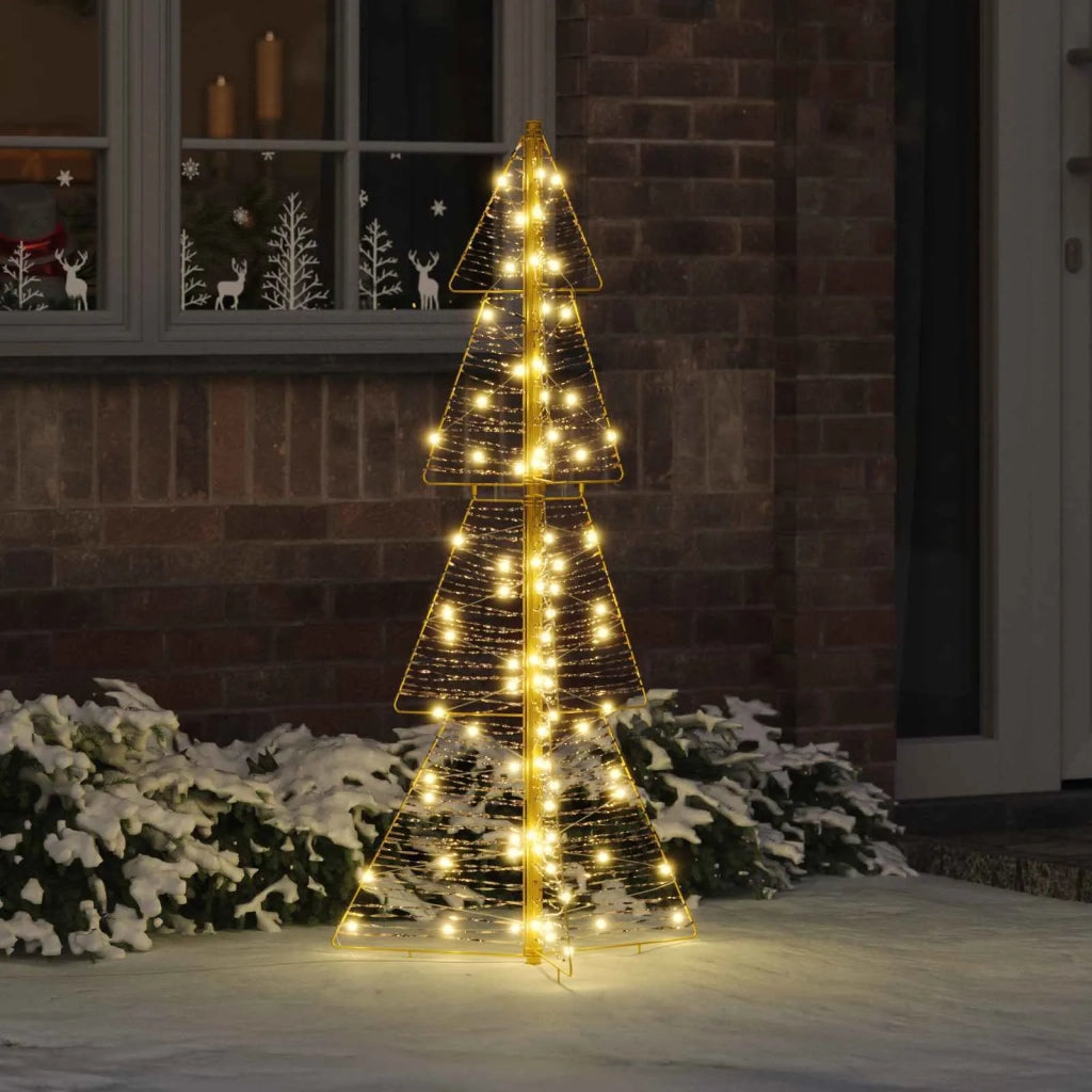 Albero di Natale con 100 LED Bianco caldo 120 cm PET