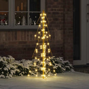Albero di Natale con 100 LED Bianco caldo 120 cm PET