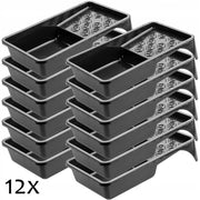 Vassoio grande per pittura KADAX 155x295 mm per set di rulli per pittura, colore nero, 12 pezzi