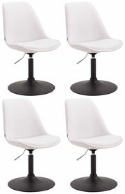 Set di 4 sedie da pranzo Maverick in ecopelle bianco,nero