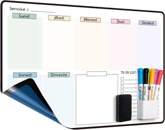 Whiteboard settimane con lista to-do - organizzato e pratico
