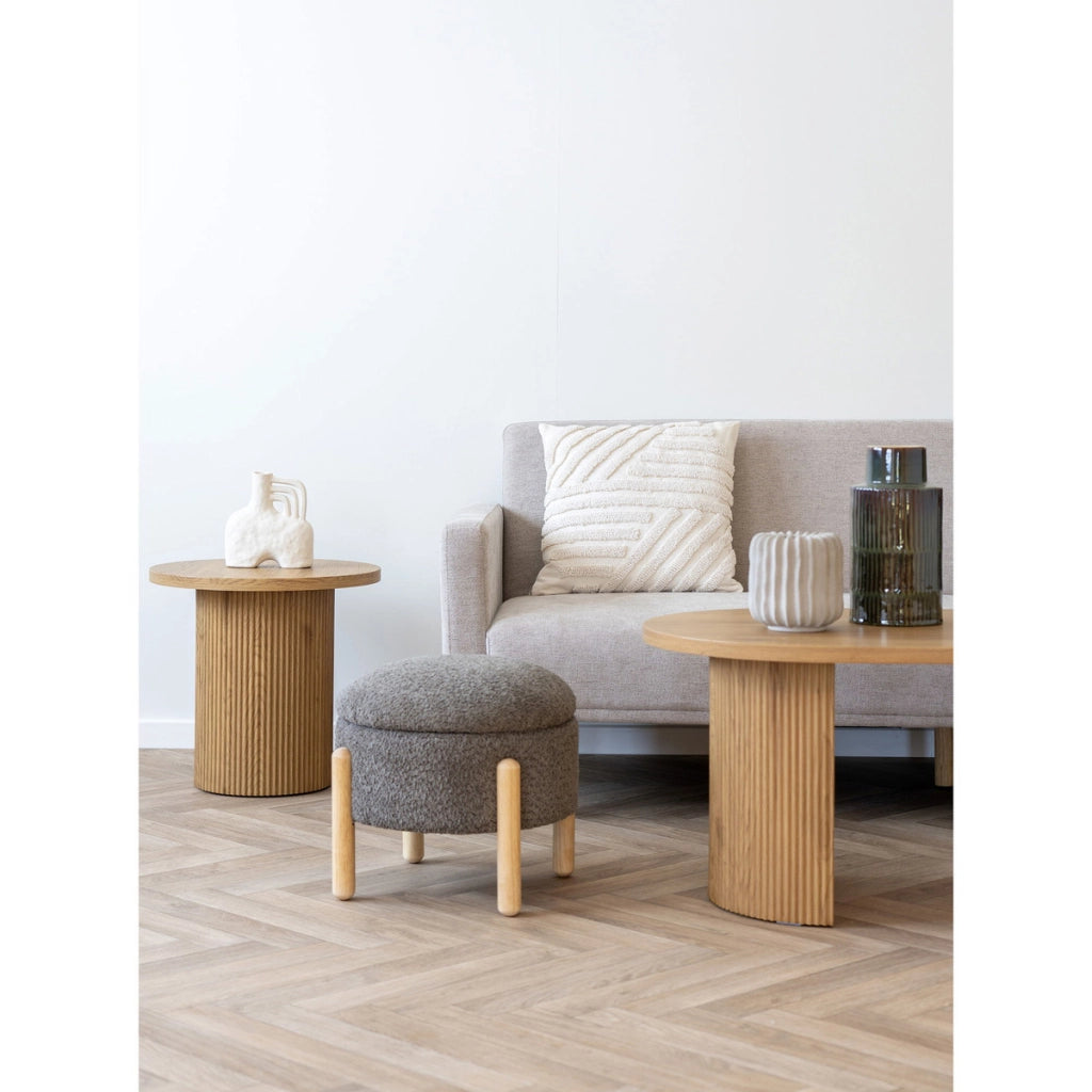 Pouf Medas, Marrone, Poliestere, 45x45x36 cm