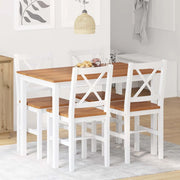 Set da Pranzo 5 pz Marrone e Bianco 240884