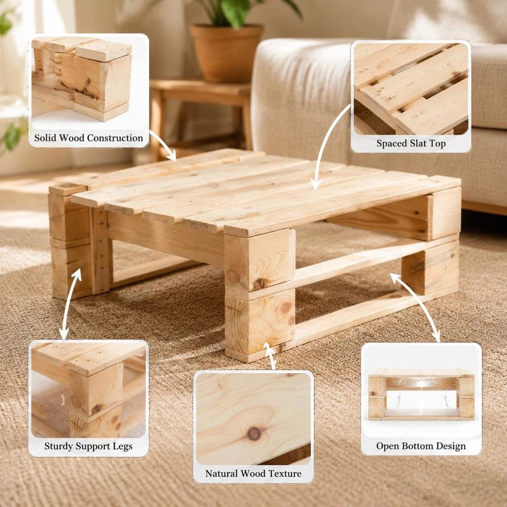 Outdoor Ottoman Pallet Wood