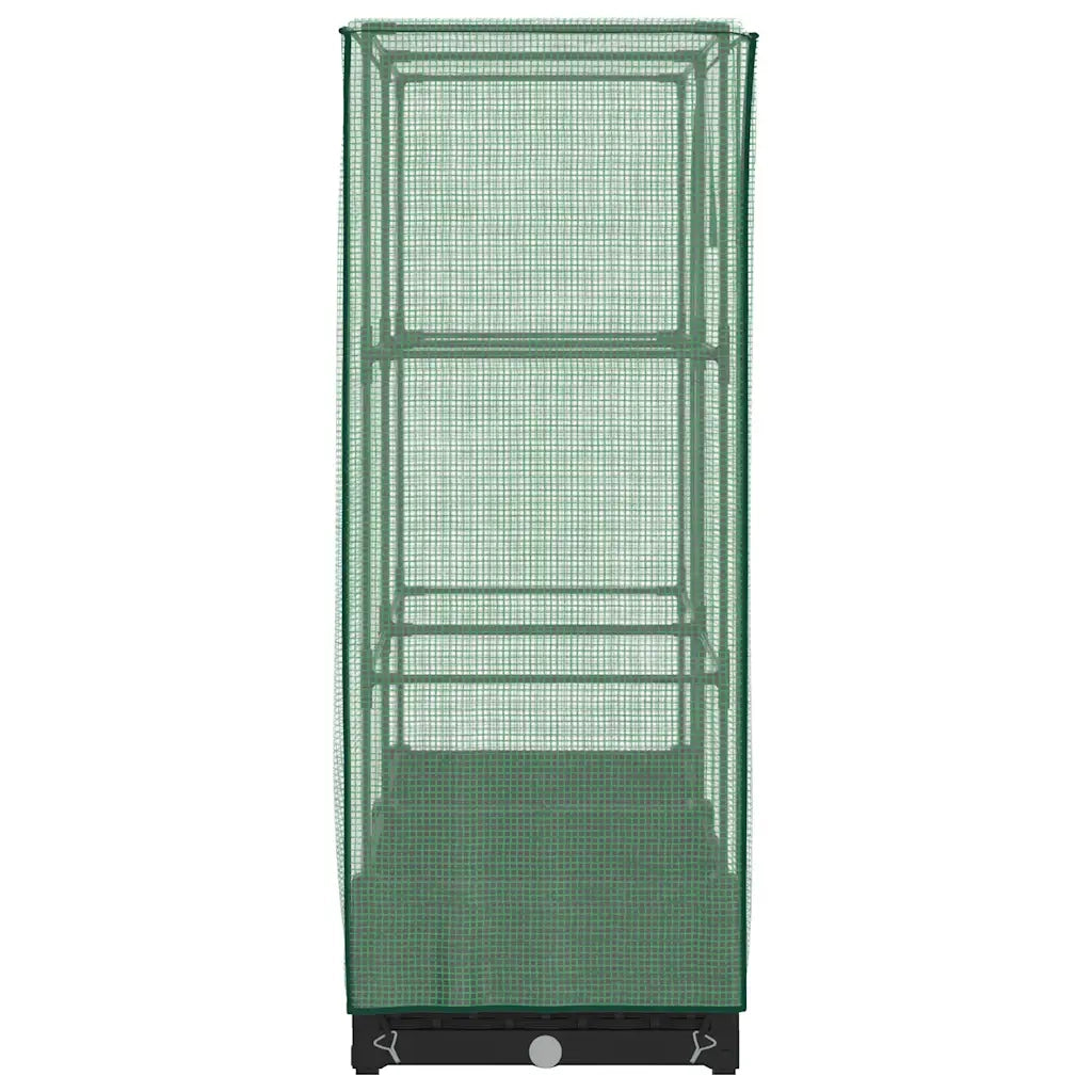 Fioriere | Cassetta per fiori | Letto Rialzato con Copertura Serra Effetto Rattan 80x40x123 cm