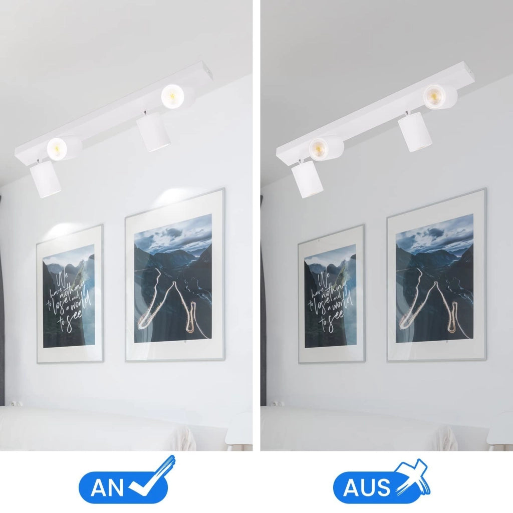 ZMH Faretto da soffitto neri GU10 max 25W rotativi 350° stile industriale per salone camera cucina corridoio