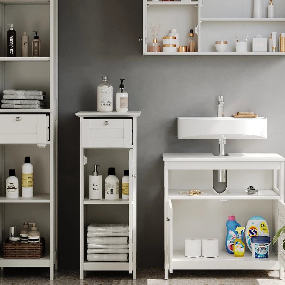 Vicco Set di mobili da bagno Bianco 4 parti, opzione 1