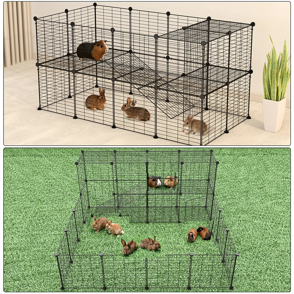 Recinto Animali Piccola Taglia Recinzione Personalizzabile Criceti Conigli 36 pz