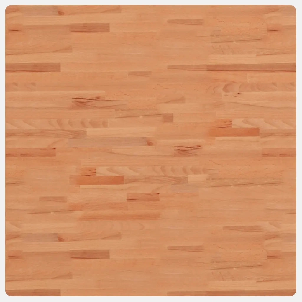 Piano per Tavolo 90x90x2,5 cm Quadrato Legno Massello di Faggio 355977