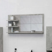 Specchio da bagno-Specchio decorativo Grigio Cemento 90x10,5x45cm Legno Multistrato