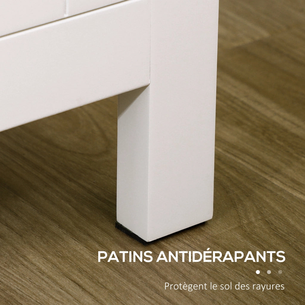 Armadio con 3 ante e 2 ripiani regolabili ¨C zephmum ¨C bianco 120x40x70 cm