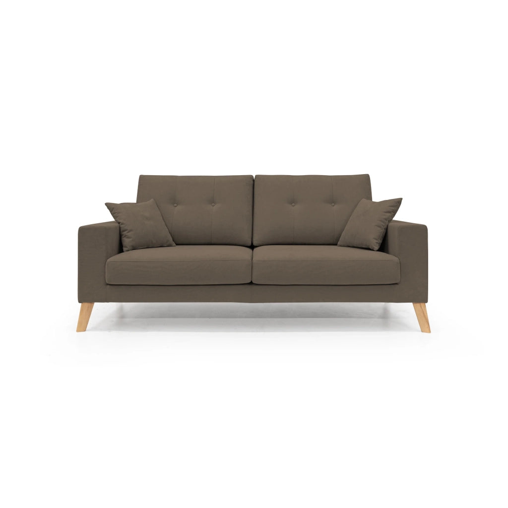 Danish Divano moderno in tessuto morbido impermeabile T02 146 cm marrone
