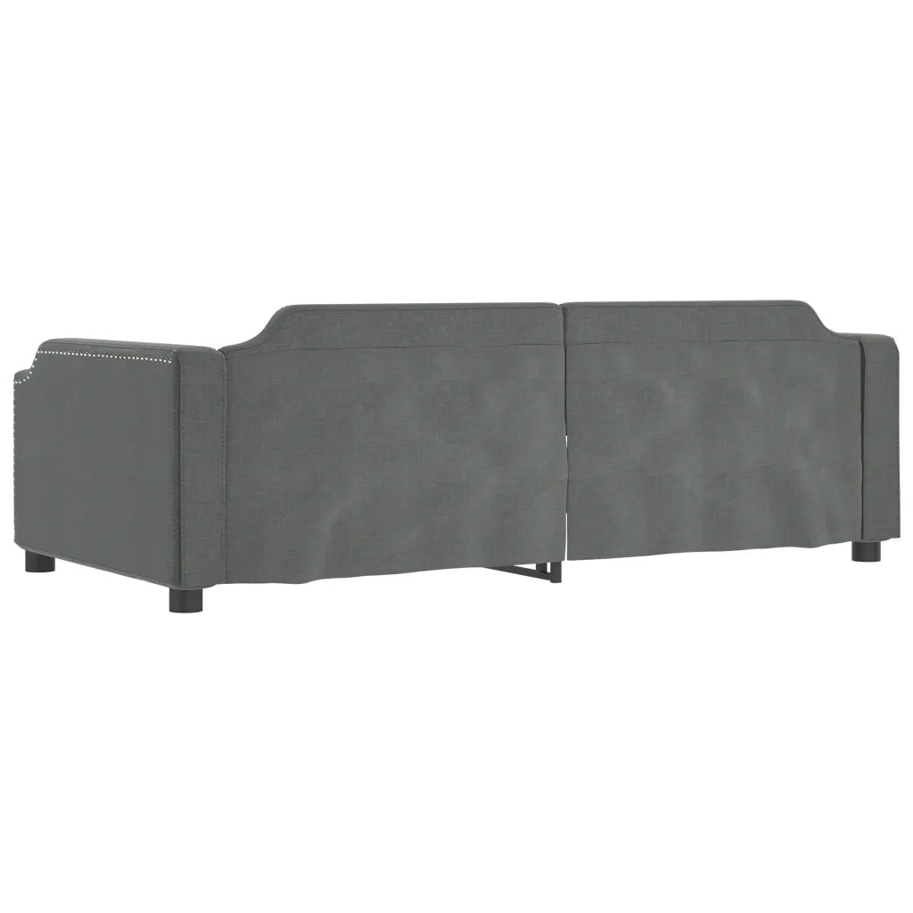 Divano letto | Sof¨¤ letto | Letto singolo Estraibile Cassetti Grigio Scuro 100x200cm Tessuto