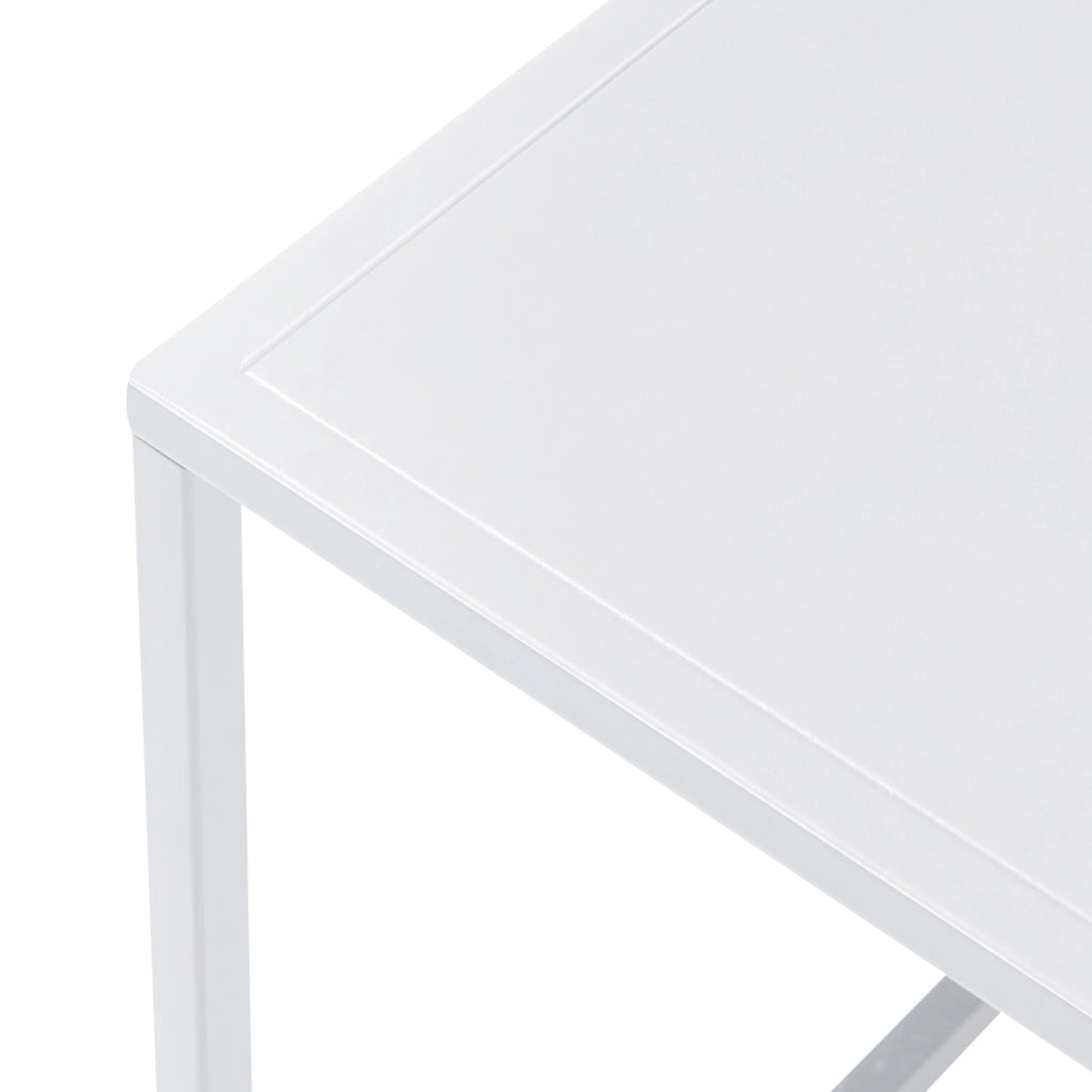 Tavolino Basso da Soggiorno Solund a 1 Piano di Appoggio 60x60x45 cm Bianco opaco [en.casa]