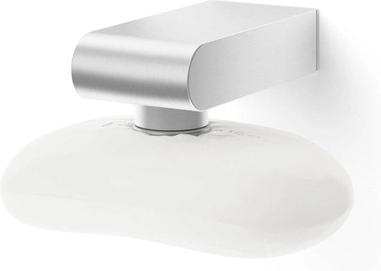 Sostegno per Sapone Magnetico Argento Metallico - Design Moderno - 4 x 35 x 85 cm