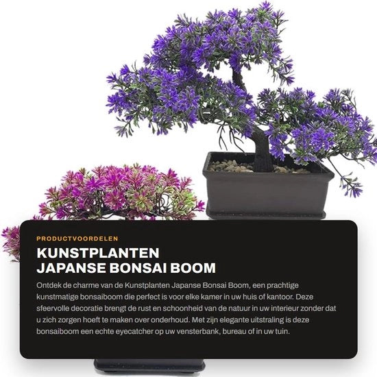 Pianta artificiale bonsai in vaso - Pianta nep per interni - Decorazione per casa/ufficio - Materiale ecocompatibile - Attrae fortuna e ricchezza