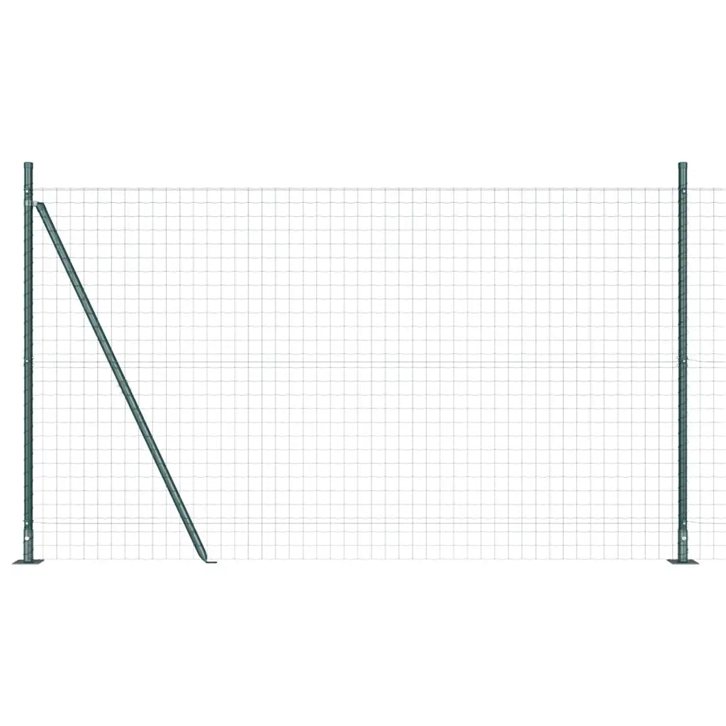 Recinzione da Giardino | Recinzione con Posto Verde 1,4 x 10 m Acciaio e PVC