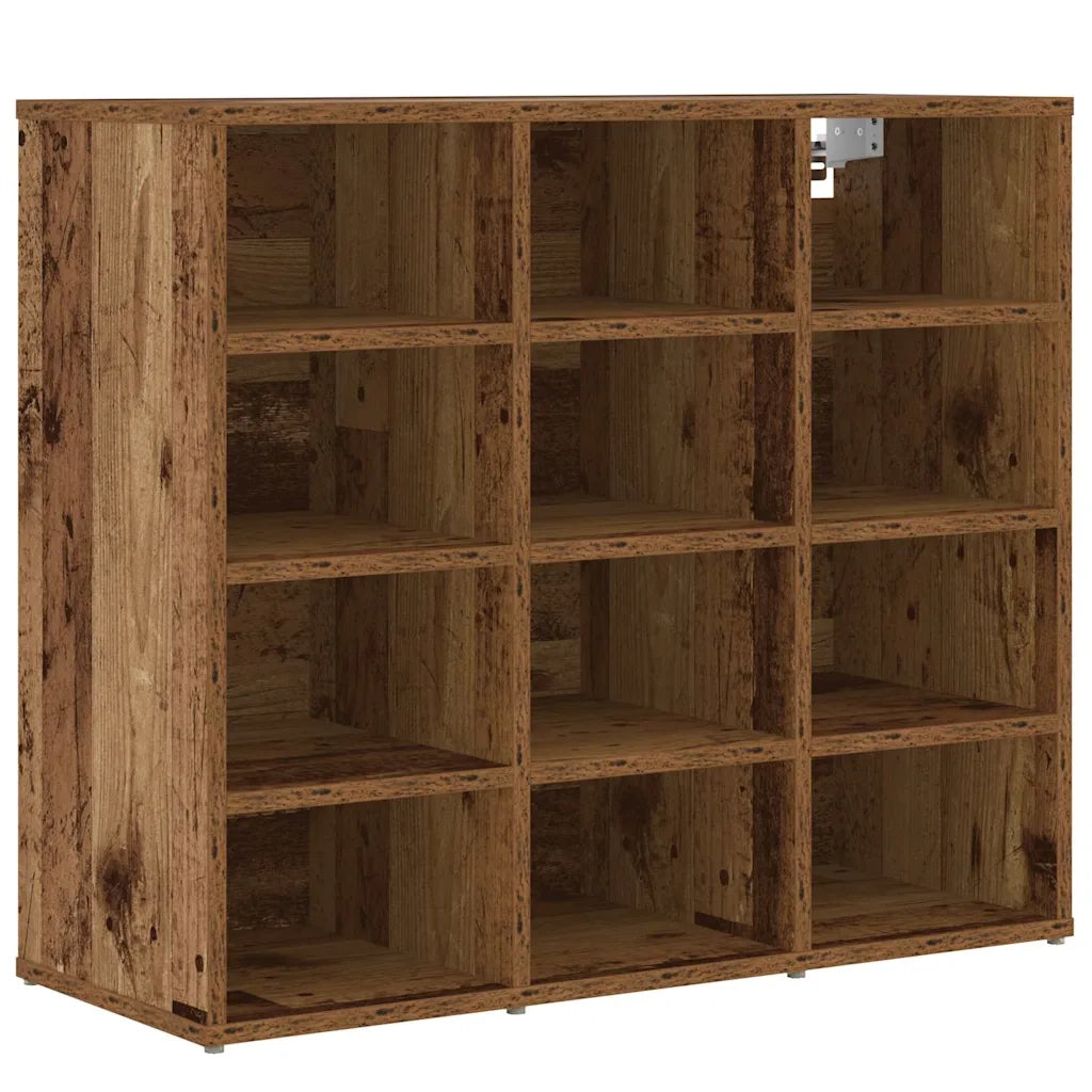 vidaXL Scarpiera Legno vecchio 77.5 x 30 x 67 cm Legno multistrato