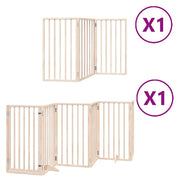 Cancello per Cani con Porta Pieghevole 9 Pannelli 450 cm Pioppo CFW8603731
