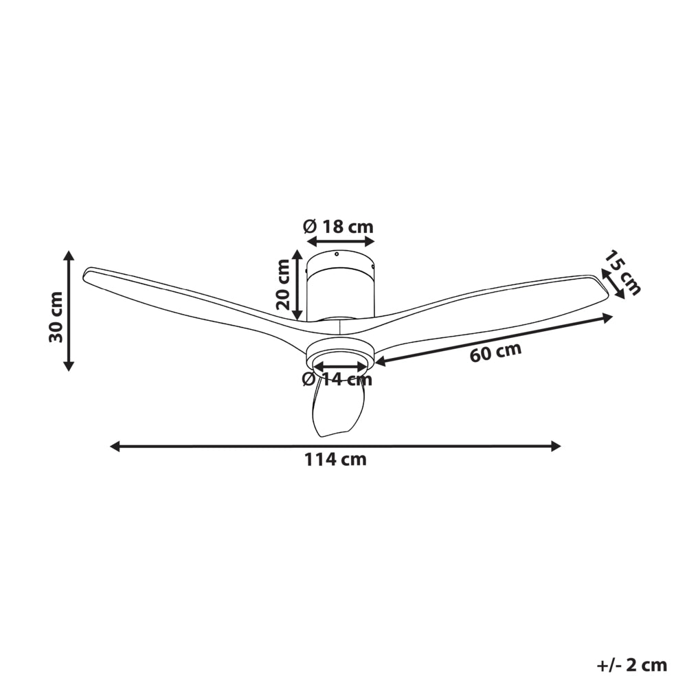 Ventilatore da soffitto con telecomando in legno marrone Moderno soggiorno scandinavo