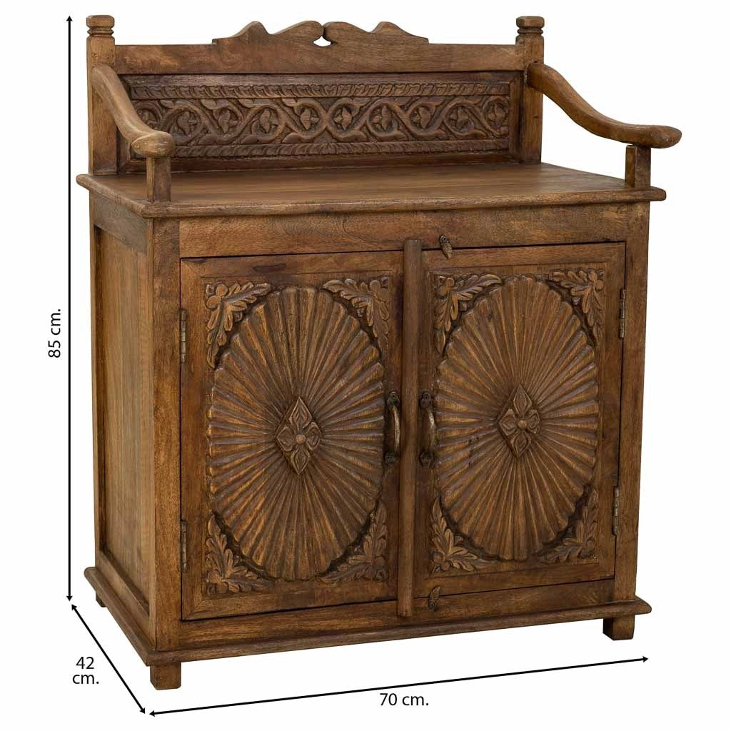 Credenza in legno marrone 70x42x85