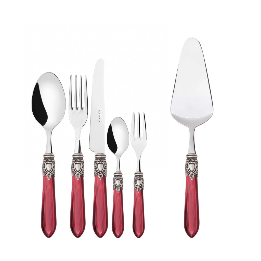 OXFORD Ghiera Argento Anticato, Posate Set 31 pz, Scatola