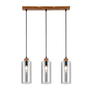 Lampada a sospensione NASTER Italux 3xE27 vetro fumé