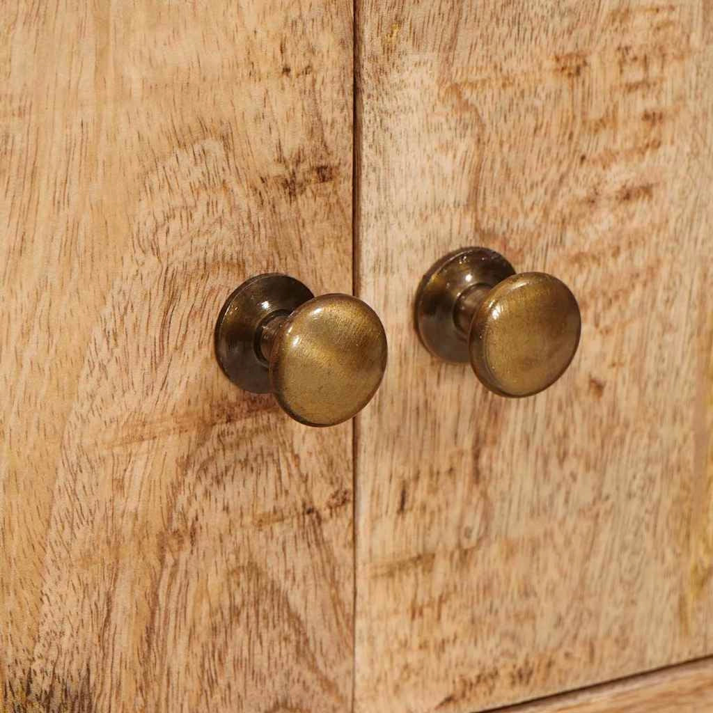 Mobiletto portaoggetti moderno e compatto rettangolare 110 x 30 x 45 cm ampio spazio di archiviazione legno di mango marrone 02_0058089