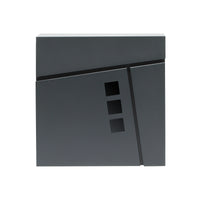 Cassetta postale con vano portagiornale V24 antracite 370 x 105 x 370 mm