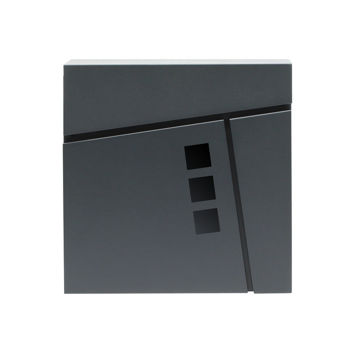 Cassetta postale con vano portagiornale V24 antracite 370 x 105 x 370 mm