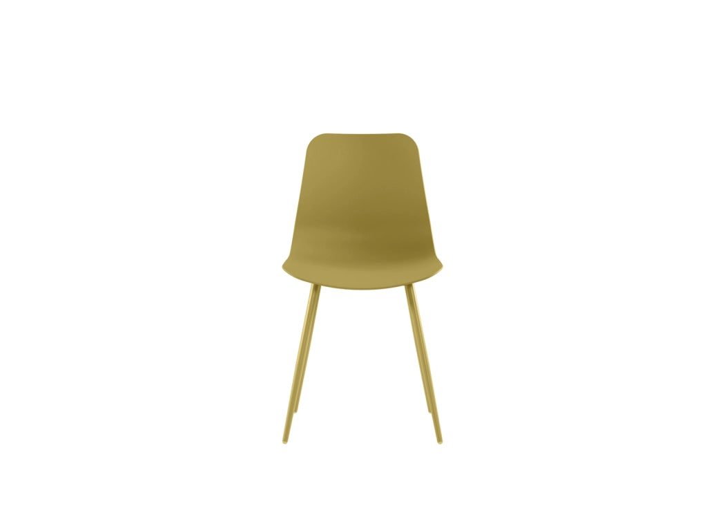 Set 4 Sedie Cover 50x58x85 cm in Polipropilene Senape