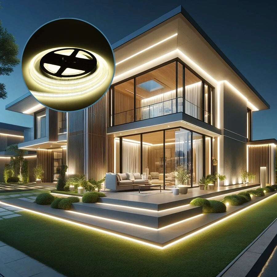 STRISCIA LED SMD 9W 10MT IP66 IMPERMEABILE LUCE BIANCO NATURALE ESTERNO INTERNO