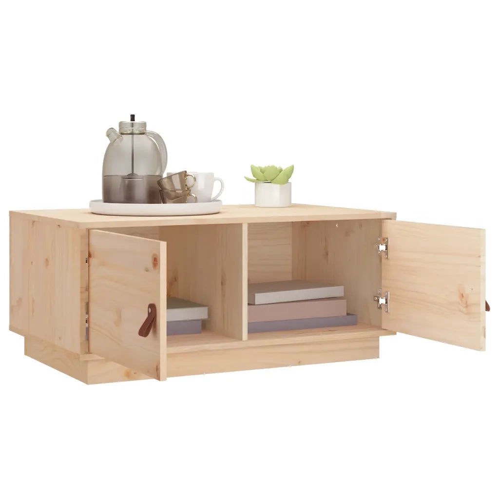 Tavolino da Salotto 80x50x35 cm Legno Massello di Pino 818250