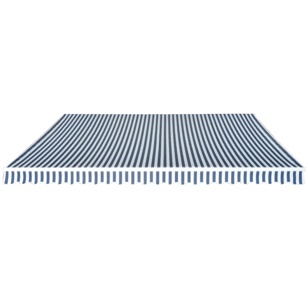 Tenda da Sole Manuale Pieghevole 500 cm Blu e Bianco cod mxl 12763