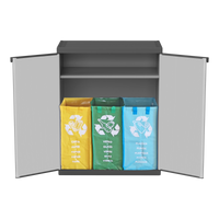 Armadietto per la raccolta differenziata (interno/esterno) 68x40xH85 cm