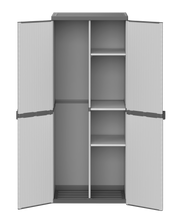 Armadio portascope in resina 2 ante, ripiani regolabili (interno/esterno) 68x40xH165 cm