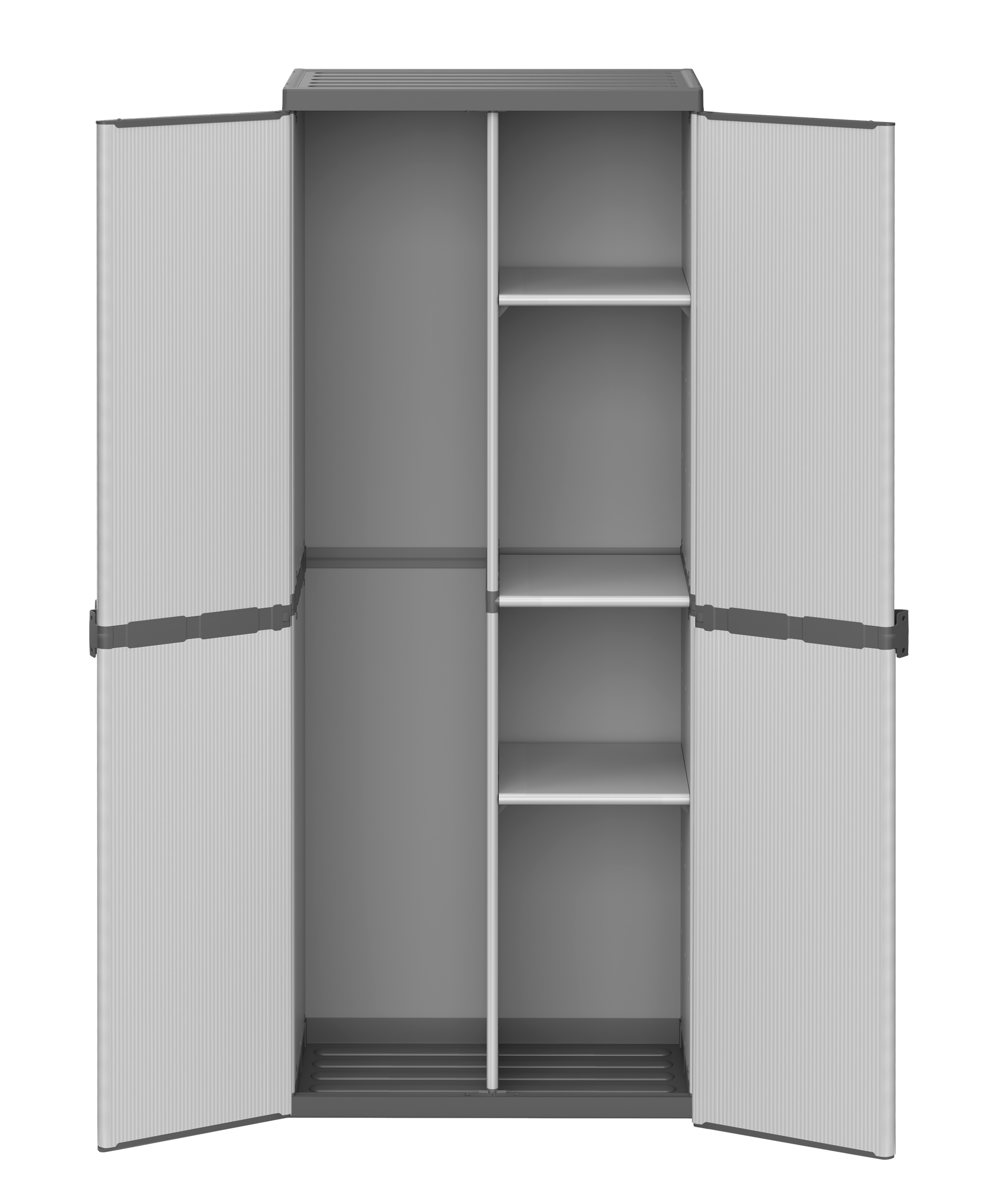 Armadio portascope in resina 2 ante, ripiani regolabili (interno/esterno) 68x40xH165 cm