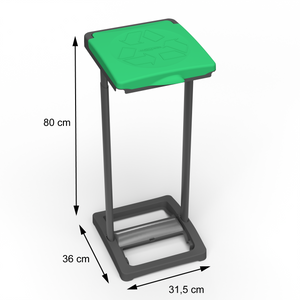 Portasacco-Portarifiuti Mono per raccolta differenziata 31,5x36xH80 cm
