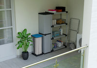 Armadio in resina alto 1 anta con ripiani regolabili (interno/esterno) 34x40xH165 cm