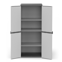 Armadio in resina con ripiani 2 ante, (interno/esterno) 68x40xH165 cm