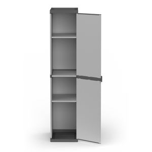 Armadio in resina alto 1 anta con ripiani regolabili (interno/esterno) 34x40xH165 cm