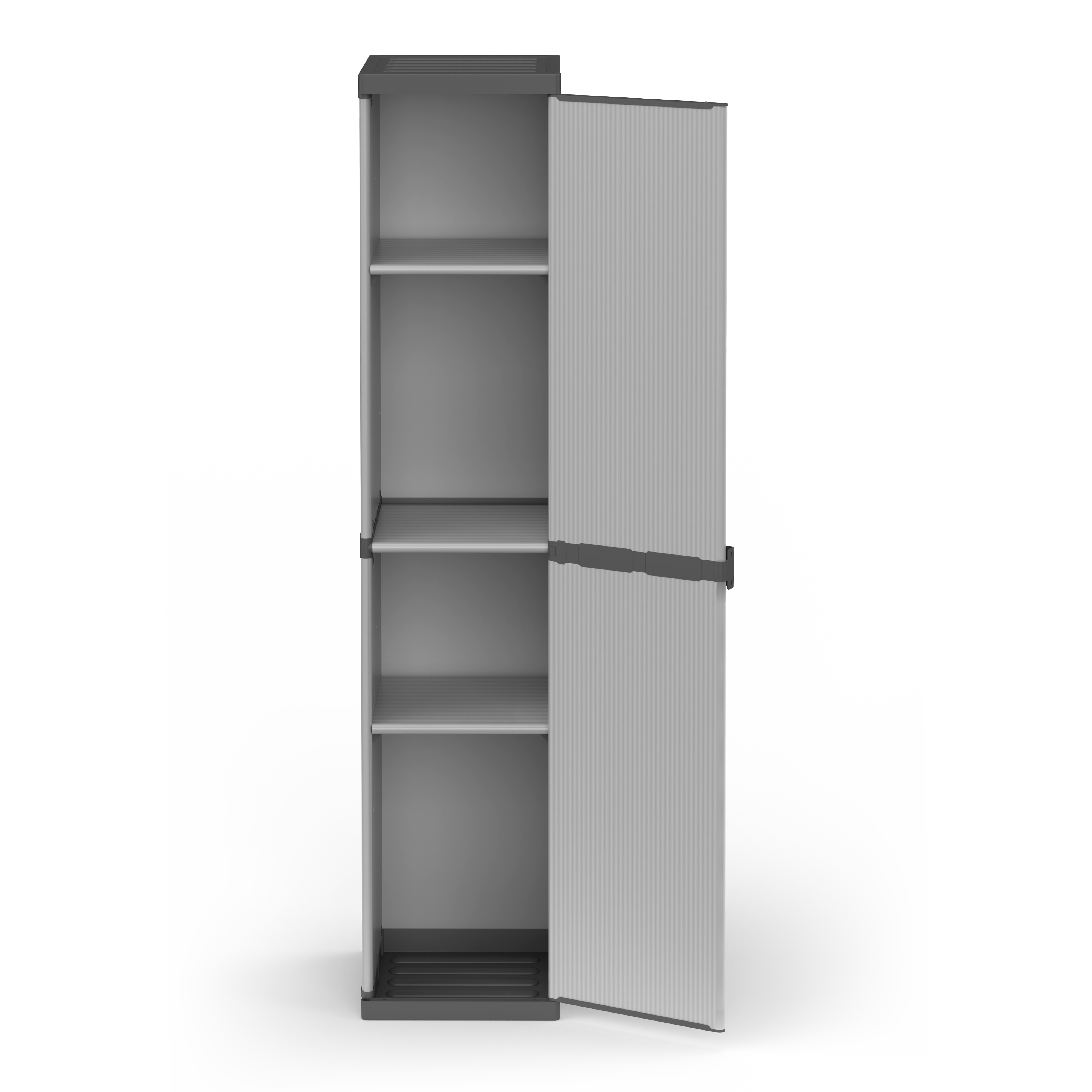 Armadio in resina alto 1 anta con ripiani regolabili (interno/esterno) 34x40xH165 cm