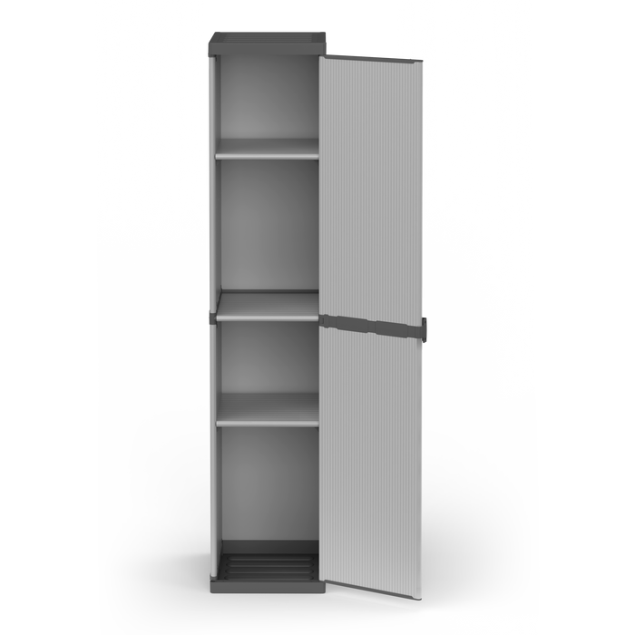 Armadio in resina alto 1 anta con ripiani regolabili (interno/esterno) 34x40xH165 cm