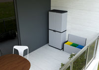 Armadio in resina con ripiani 2 ante, (interno/esterno) 68x40xH165 cm