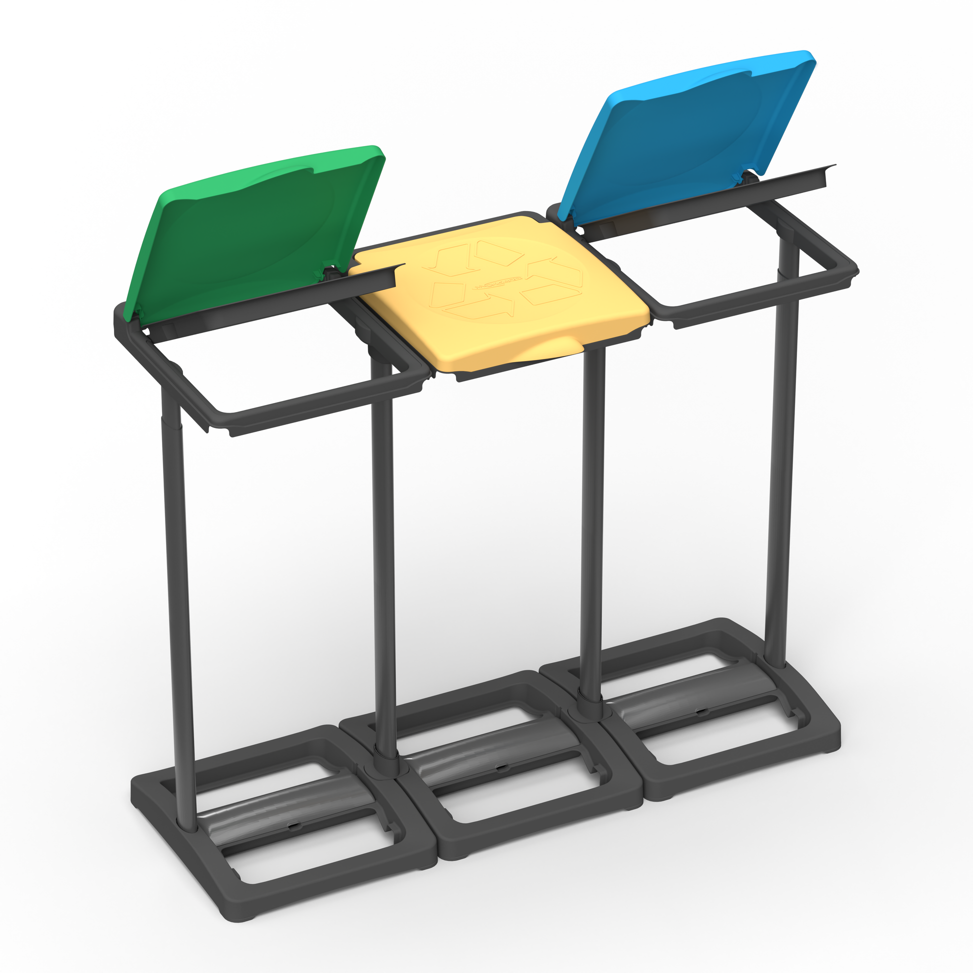 Portasacco-Portarifiuti Tris per raccolta differenziata 97x36xH80 cm