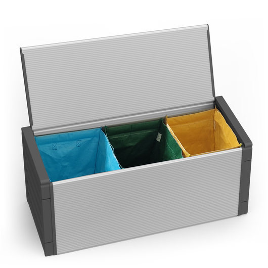 Cassapanca per la raccolta differenziata (interno/esterno) 85x34xH38 cm