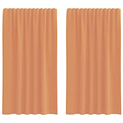 Tende in Voile con Tasche per Aste 2 pz Terracotta