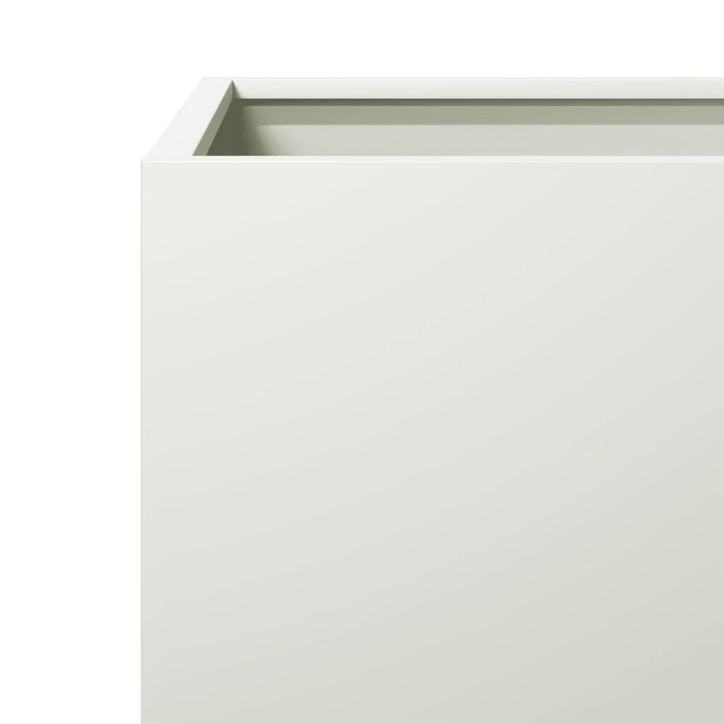 Fioriera rialzata per piante fiori giardino terrazze set da 2 40 x 40 x 40 cm acciaio bianco 02_0038950